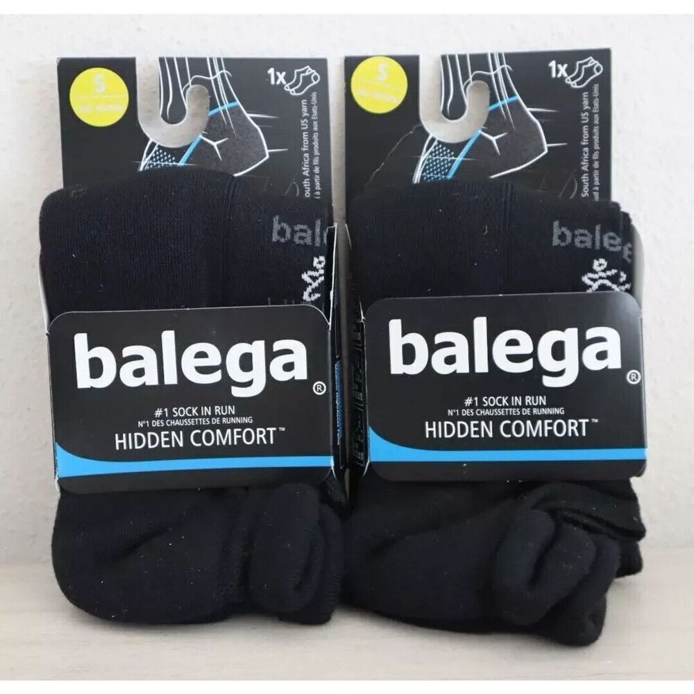 Balega 8025/0300S/300097 Unisex Sz Small Black Hidden Comfort No Show Socks